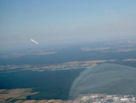 die ASK 21 im Flug